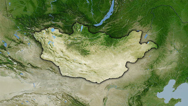 Mongolia, satellite B - dark glow