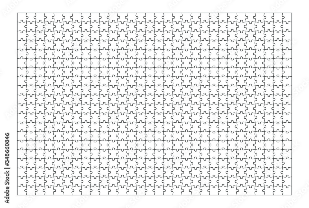 Poster set of six hundred puzzle pieces. puzzle with different types of details and the ability to move eac