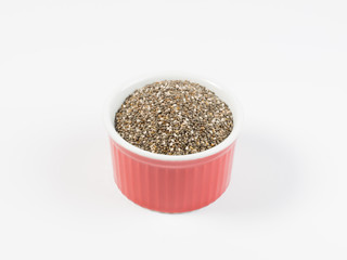 Chia Seeds on white background