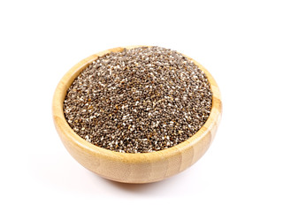 Chia Seeds on white background