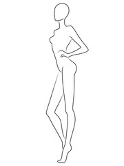 Outline of the woman body