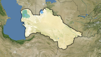 Turkmenistan, satellite B - dark glow