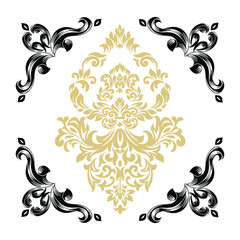 Oriental vector damask patterns for greeting cards and wedding invitations.

