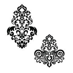 Oriental vector damask patterns for greeting cards and wedding invitations.

