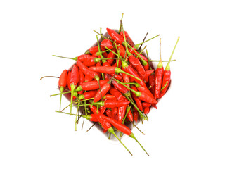 red hot chili peppers, isolated on white