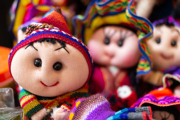 Dolls in souvenir store at San Pedro de Atacama (Chile).