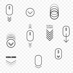 Web page scroll down symbols © longquattro