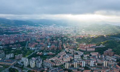Fototapeta na wymiar Aerial view of Bilbao