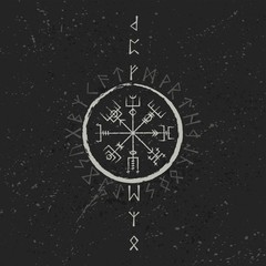 Abstract runic symbols background