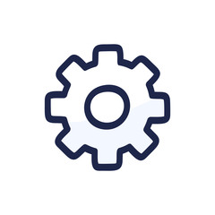 Gear Doodle vector icon. Cartoon hand drawn style outline icon Technology, mechanics, team, group, community. Vector illustration.