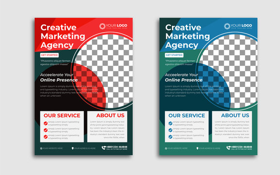 Creative Marketing Agency Flyer Design Template 