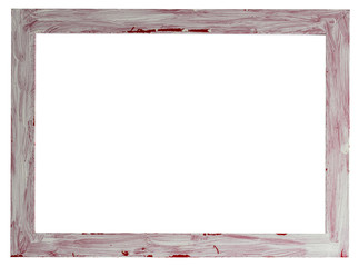 wooden frame isolated on white background