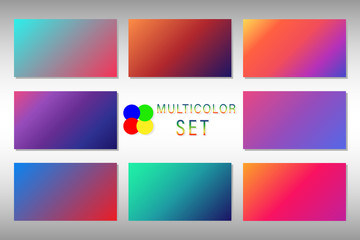 Set of multi-colored abstract colorful backgrounds for the best projects