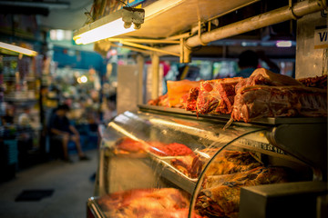 Meat market, Mercade de Surquillo, Lima, Peru