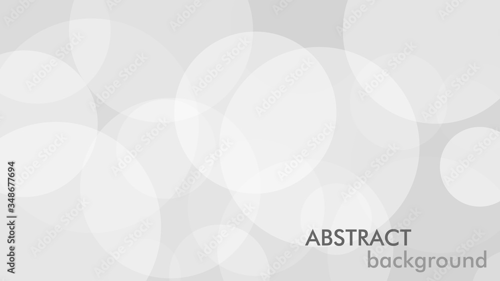 Poster Abstract background with gray circle. White and grey abstract modern transparency circle presentation background. Vector circles template vector design. Object web design. Round shape. Minimal poster.