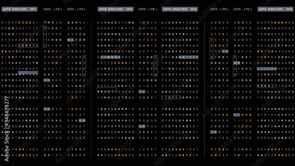 Poster Futuristic hi-tech user interface head up display with digital code and data info graphic telemetry information display for desktop screen background