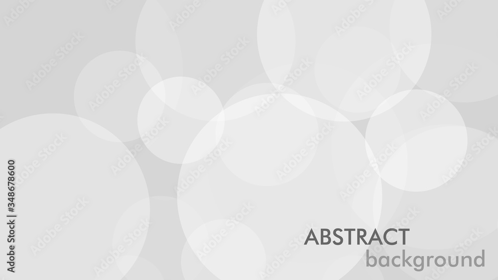 Leinwandbilder Abstract background with gray circle. White and grey abstract modern transparency circle presentation background. Vector circles template vector design. Object web design. Round shape. Minimal poster.
