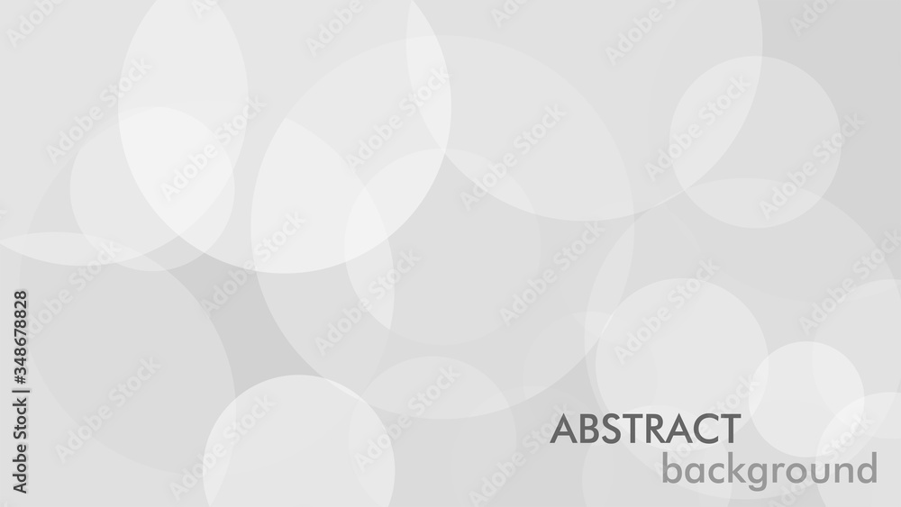 Poster Abstract background with gray circle. White and grey abstract modern transparency circle presentation background. Vector circles template vector design. Object web design. Round shape. Minimal poster.