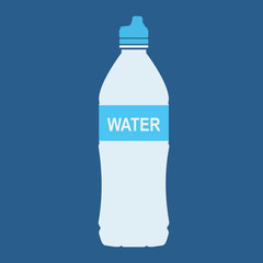 flat design mineral water bottle