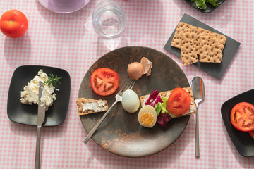 Directly Above Shot Of Breakfast On Table