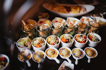 photo of food table at a party