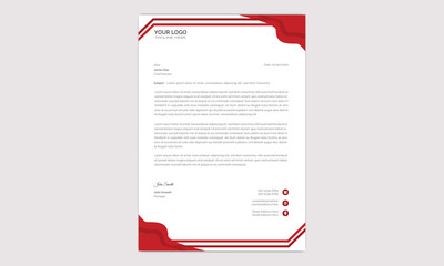 Abstract corporate professional letterhead template design