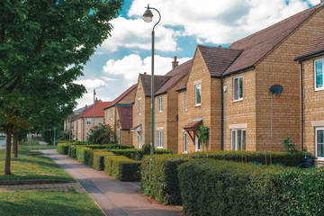View at new modern English Estate.