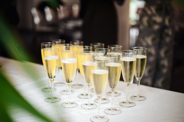 photo of champagne glasses in a wedding