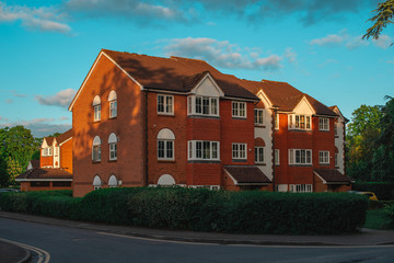 View at new modern English Estate.