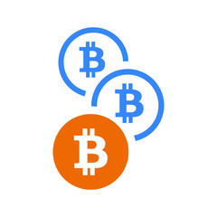 Bitcoin digital currency, chain icon, cryptocurrency 