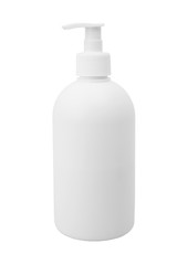 white plastic bottle dispenser