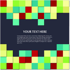 Make your presentation interesting with colorful abstract background squares.
