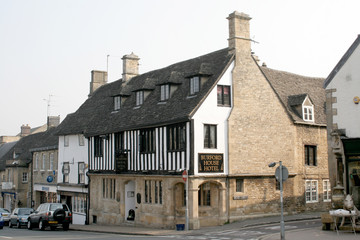 Burford House on the High Street in Burford, Oxfordshire, UK