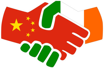 China - Ireland / Handshake