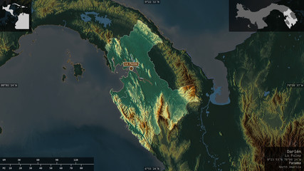 Darién, Panama - composition. Relief