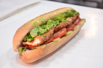 sandwich meat chicken