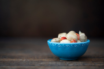 Bowl of Marinated Mushrooms