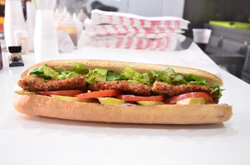 sandwich meat chicken