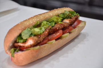 sandwich meat chicken
