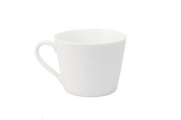 white cup isolated on white