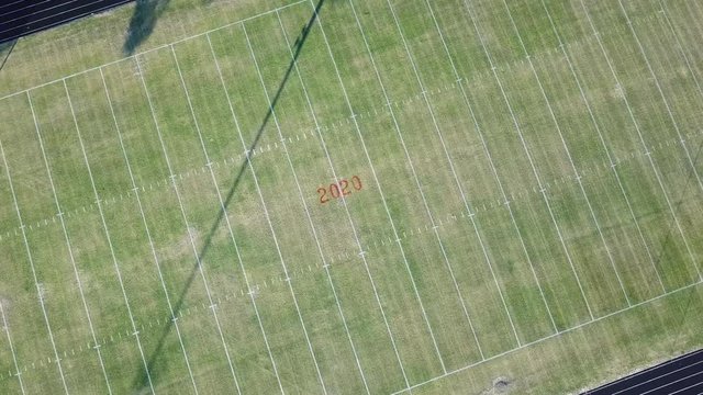 "2020," Painted on a Football Field