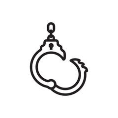 handcuffs icon vector symbol template design trendy