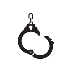 handcuffs icon vector symbol template design trendy