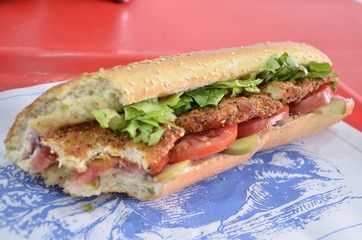 sandwich meat chicken
