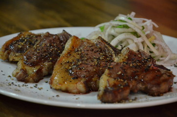 meat steak shish kebeb tahini