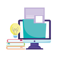 online education, computer world lesson books creativity