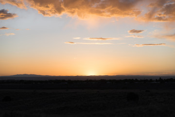 Colorful clouds during a sunset. 
