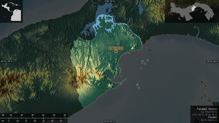 Panamá Oeste, Panama - composition. Relief