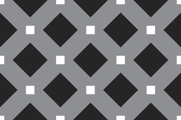 Seamless geometric pattern, texture or background vector in black, grey, white colors.