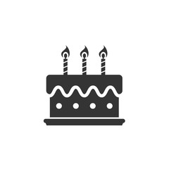 birthday cake icon vector illustration design
